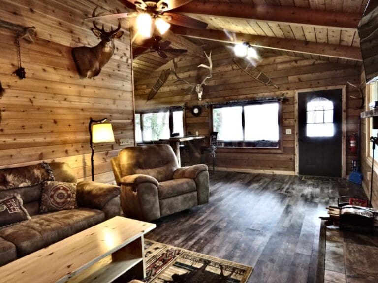 Moose Cabin Living Room Dining